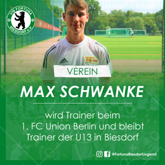 Maximilian Schwanke wird Trainer beim 1. FC Union Berlin