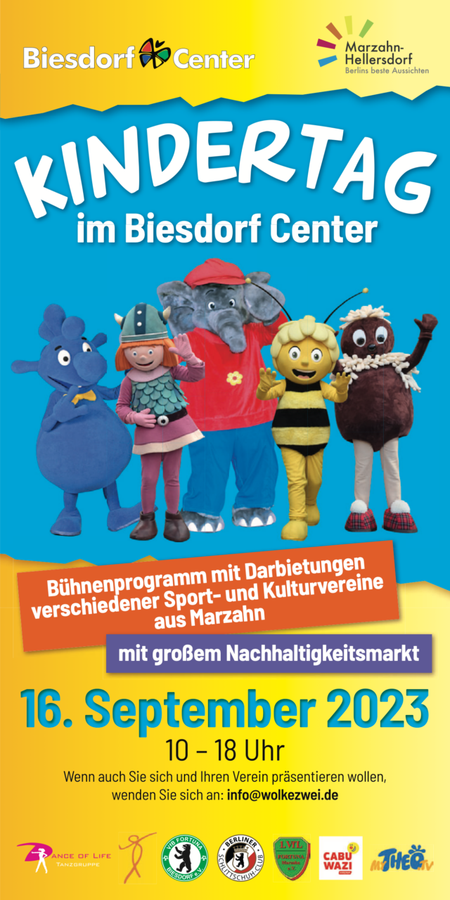 Kinderfest am Biesdorf Center am 16. September 2023