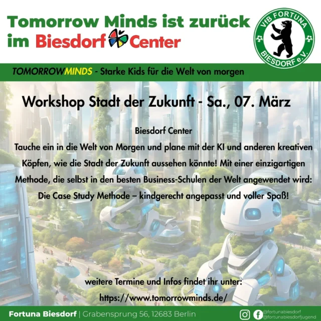 Tomorrow Minds ist zurück im Biesdorf Center